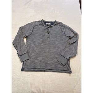 Jack Spade Long Sleeve Blue White Striped Henley Mens Size Medium Preppy